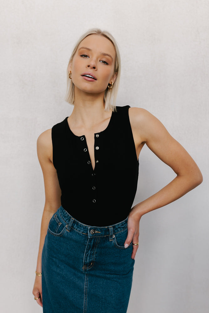 Caleb Bodysuit Black
