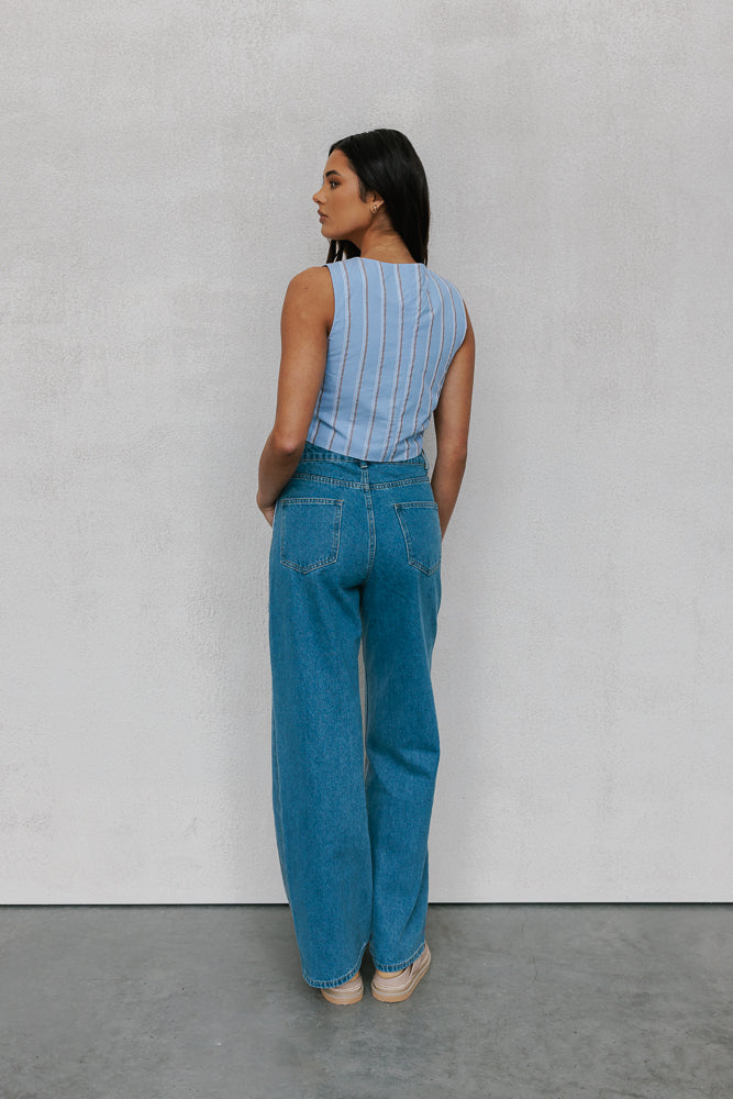 Calie Top Blue