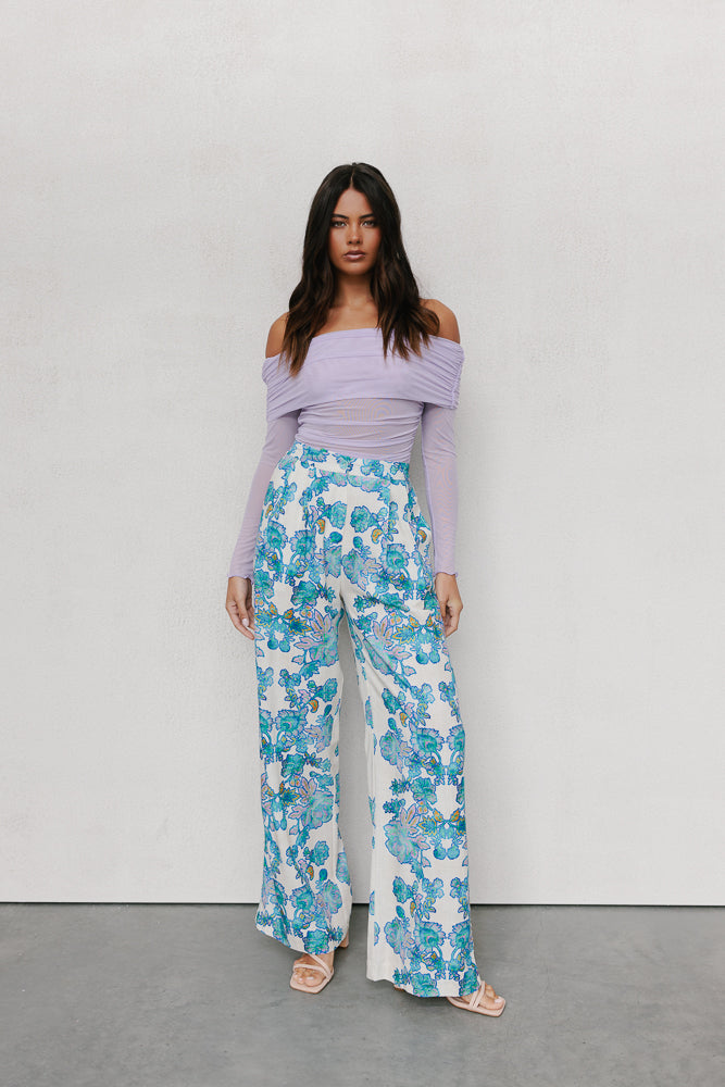 Sempre Pants - Cobalt Floral