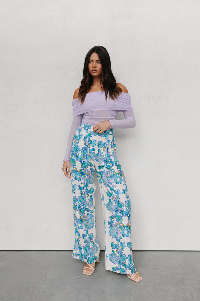 Sempre Pants - Cobalt Floral