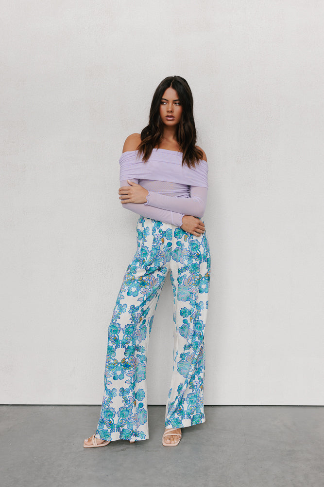 Sempre Pants - Cobalt Floral