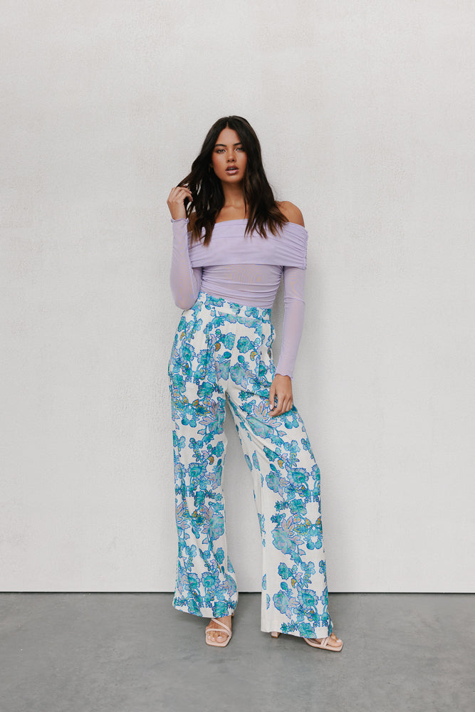 Sempre Pants - Cobalt Floral