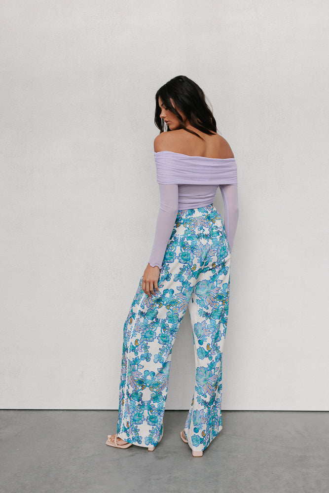 Sempre Pants - Cobalt Floral