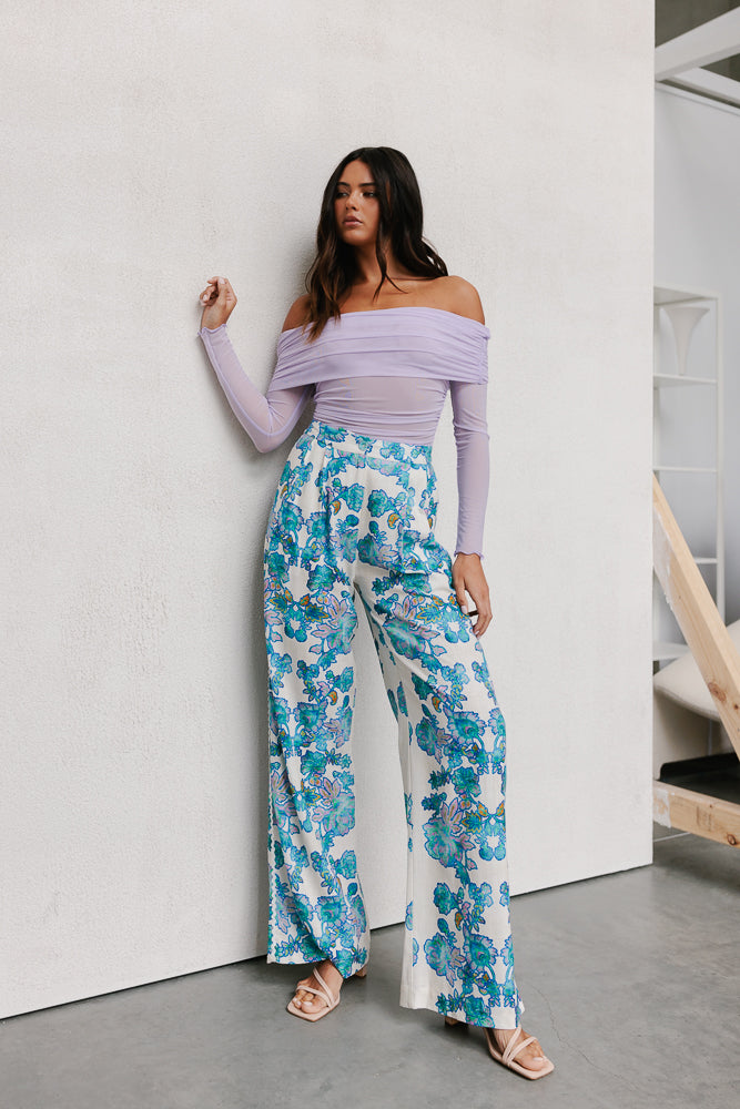 Sempre Pants - Cobalt Floral