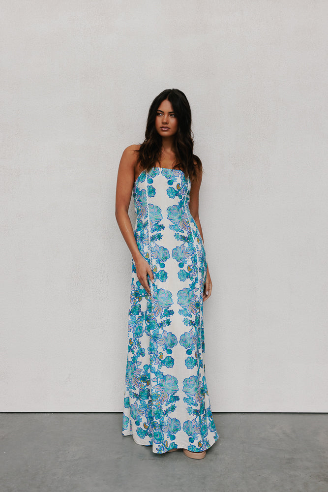 Grazie Maxi Dress - Cobalt Floral