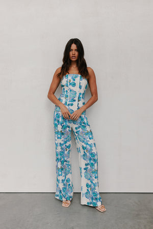 Vola Strapless Top Inkora Print