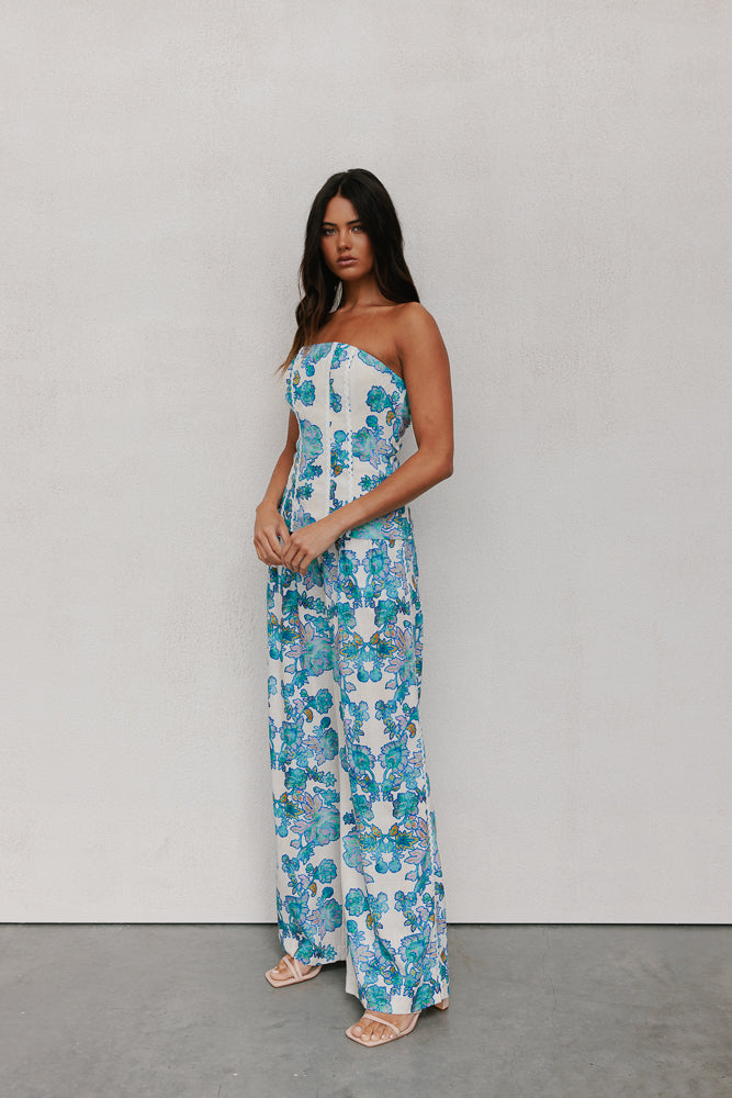 Sempre Pants - Cobalt Floral