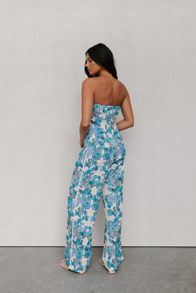 Sempre Pants - Cobalt Floral