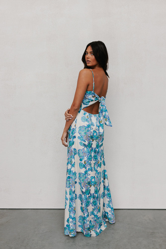 Grazie Maxi Dress Cobalt Floral