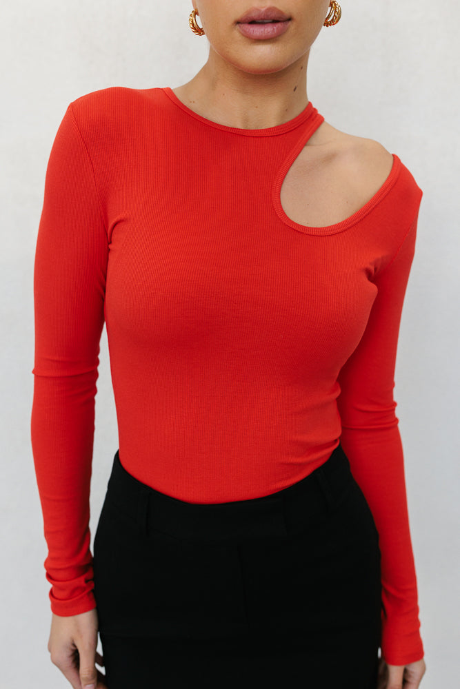 Colt Long Sleeve Top Red