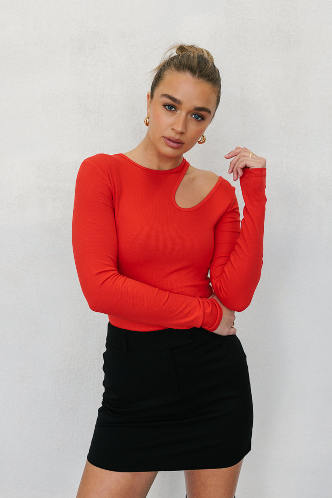 Colt Long Sleeve Top Red