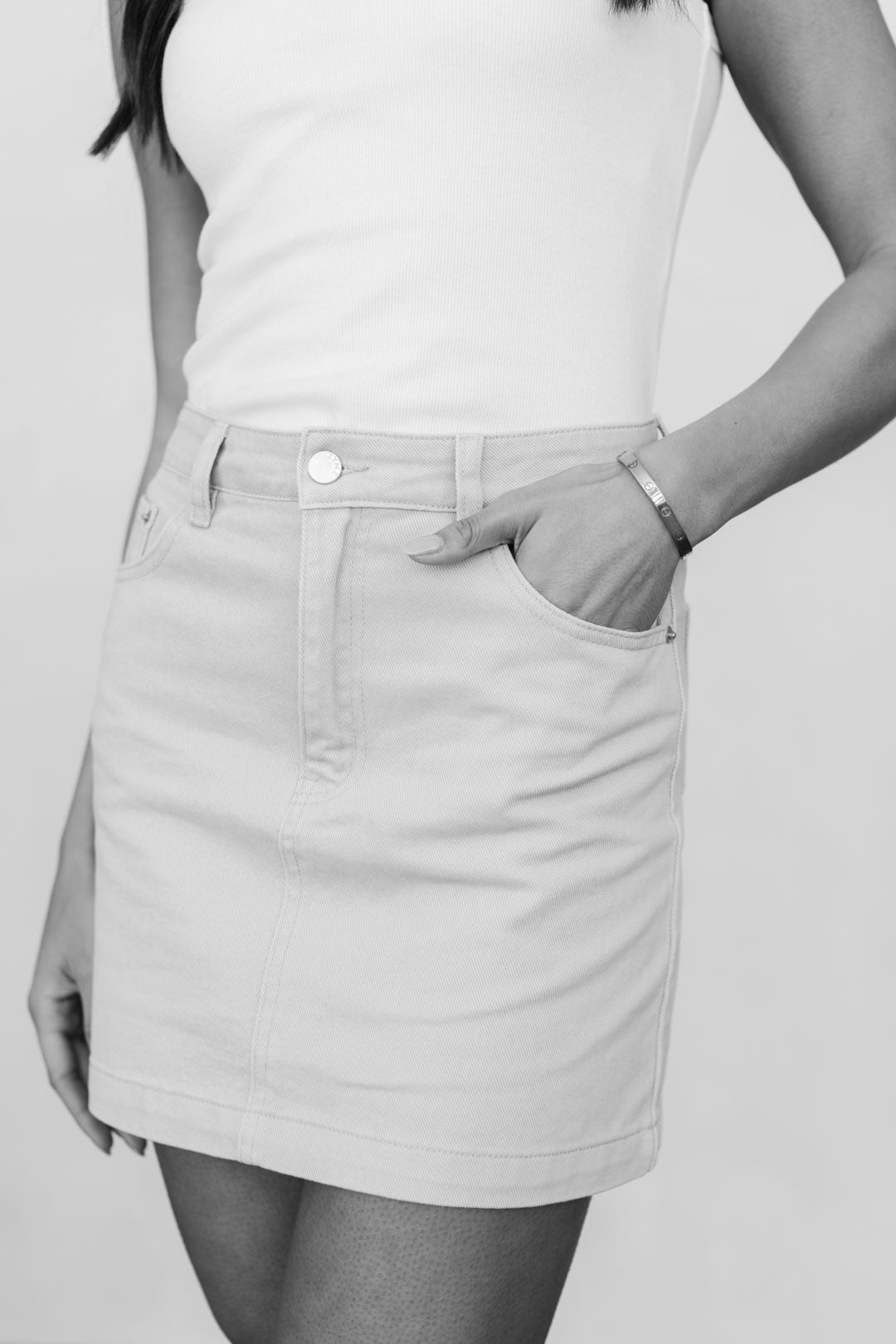 DISPATCH 07.05.25 - Erin Mini Denim Skirt - Light Wash Blue