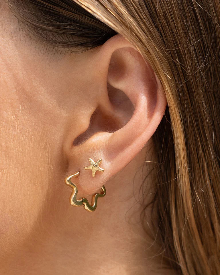 Starfish Earrings Gold