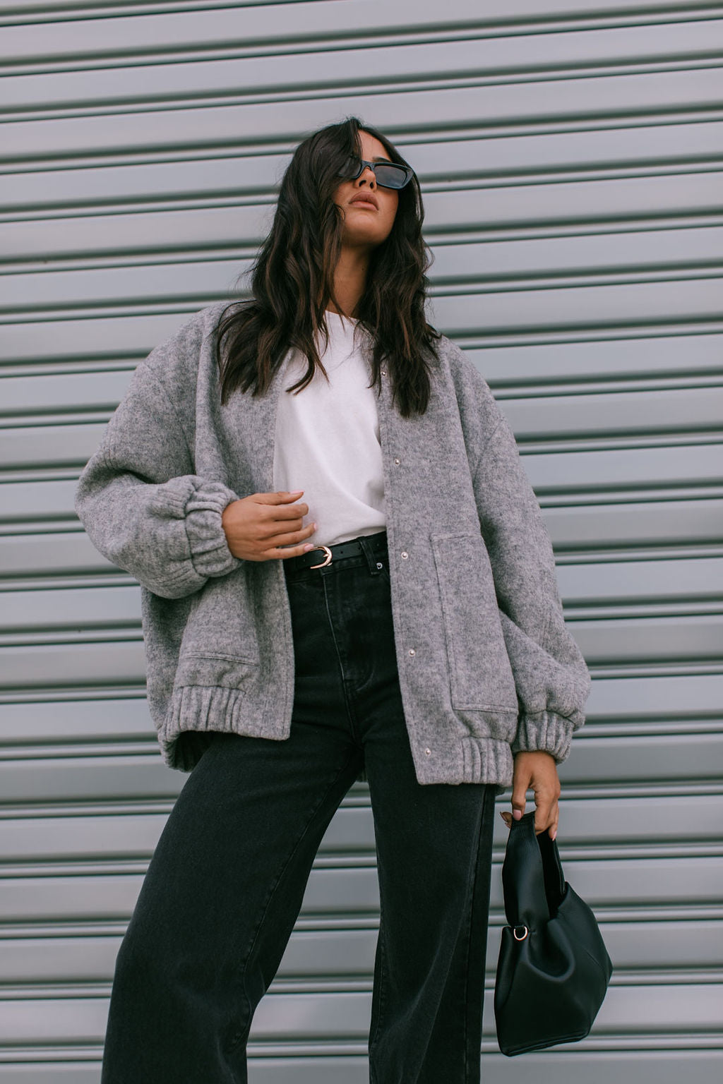 Tully Bomber Jacket Grey