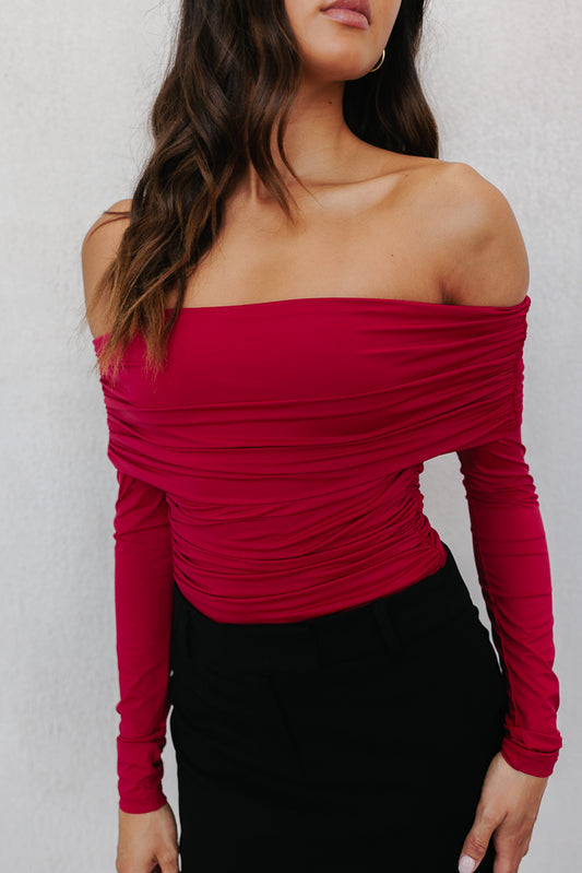 Ellen Top - Cherry Red