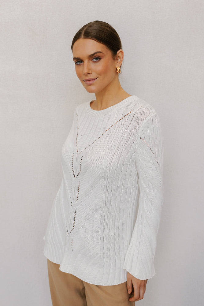 Elliott Knit White