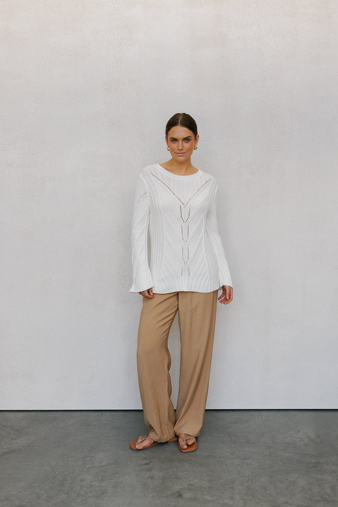Elliott Knit White