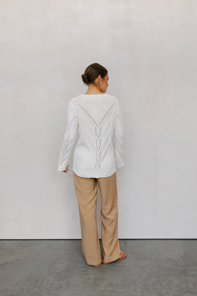 Elliott Knit White