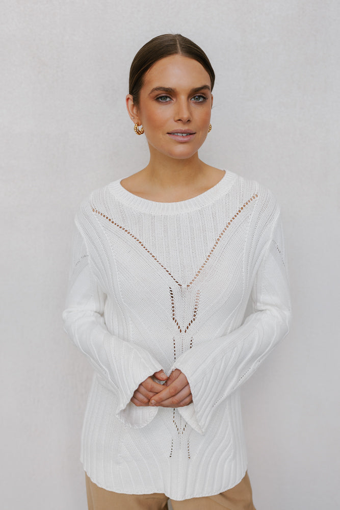 Elliott Knit White