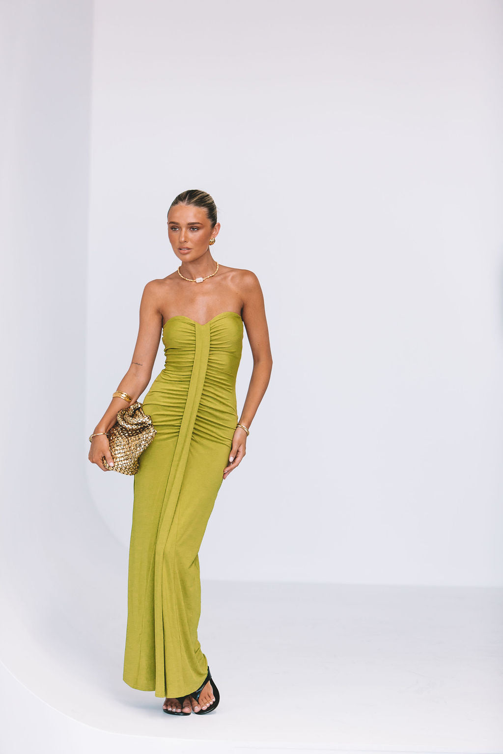Nicole Maxi Dress Olive