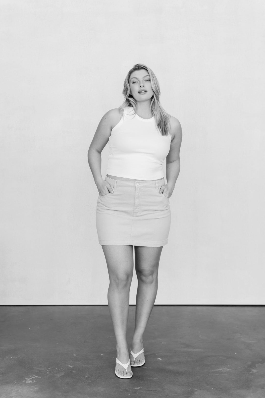 DISPATCH 07.05.25 - Erin Mini Denim Skirt - Light Wash Blue