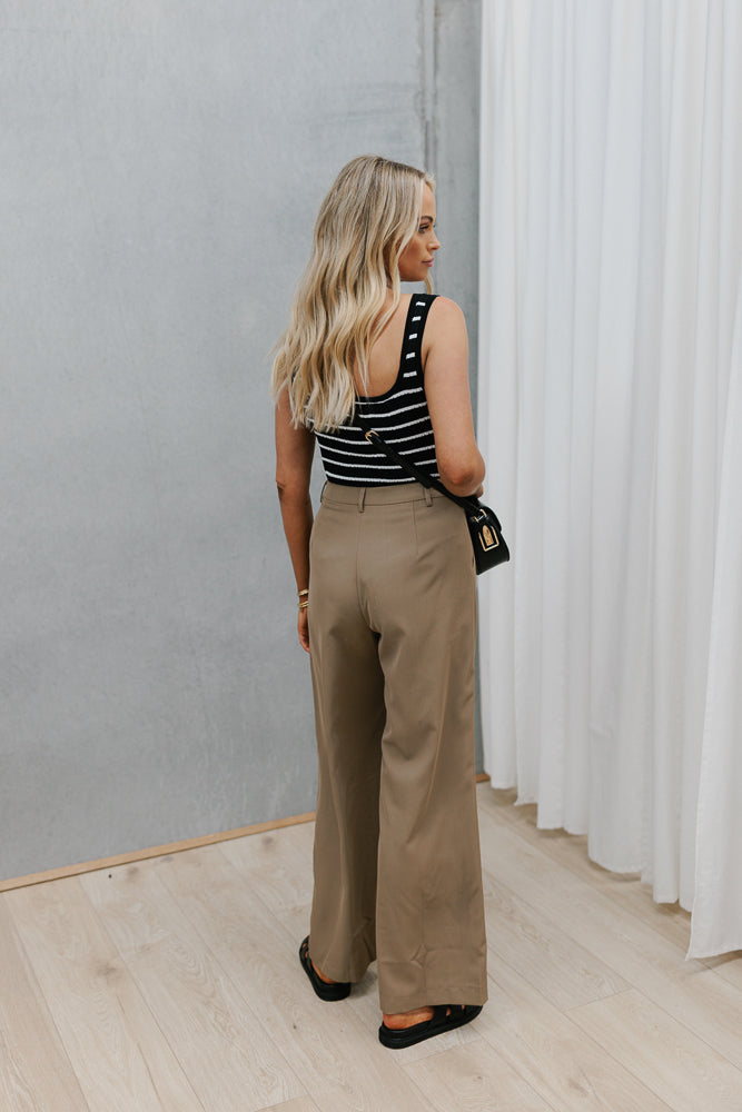 Flint Top - Black/Ivory Stripe