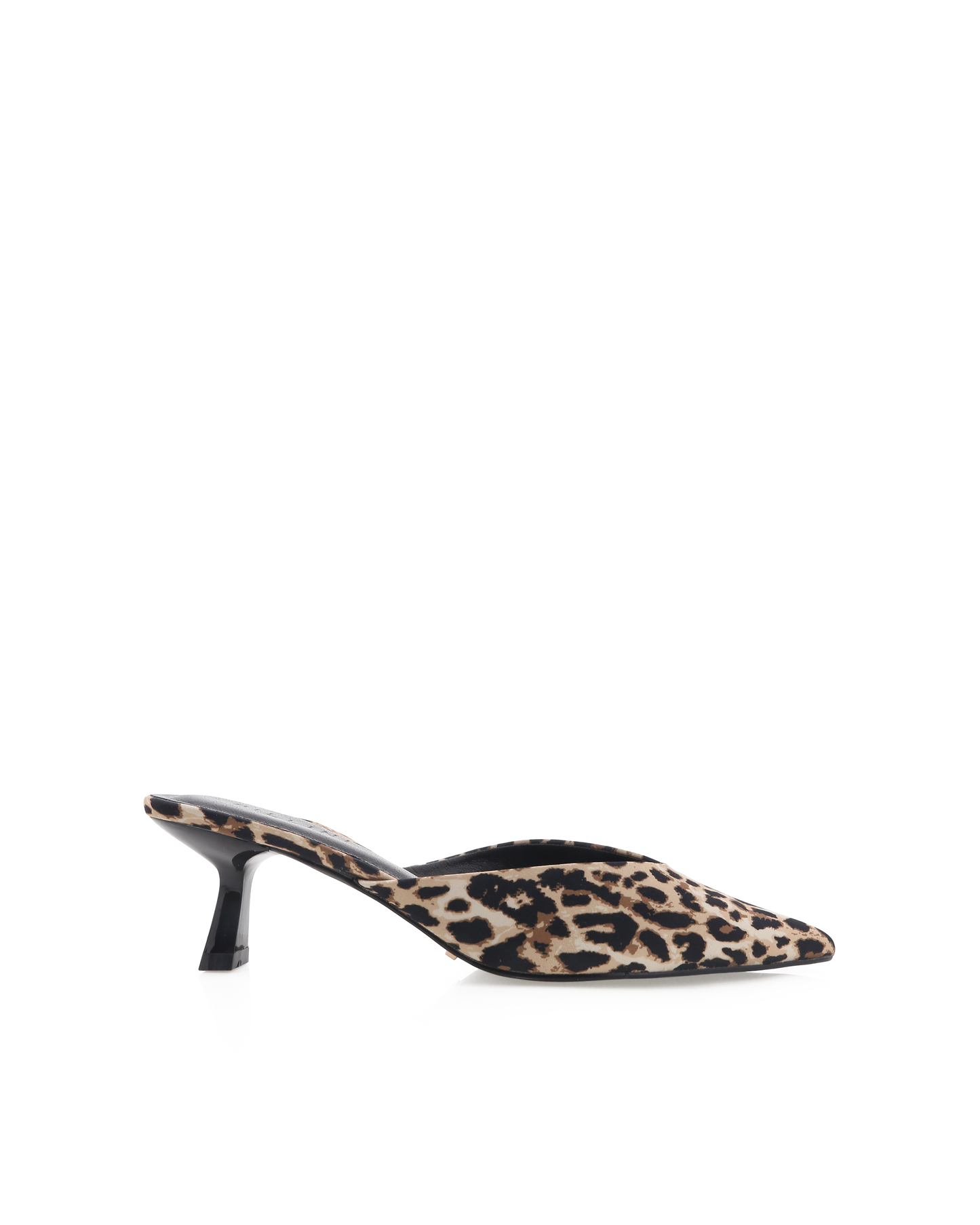 Adele Mule Heels - Leopard Satin