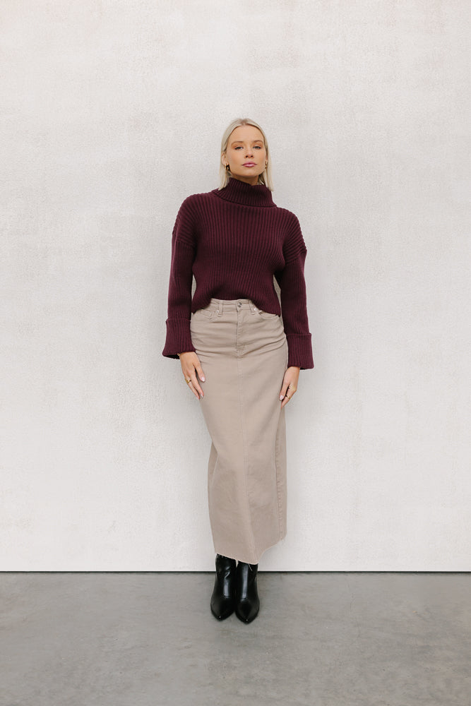 Oksana Knit Jumper - Plum