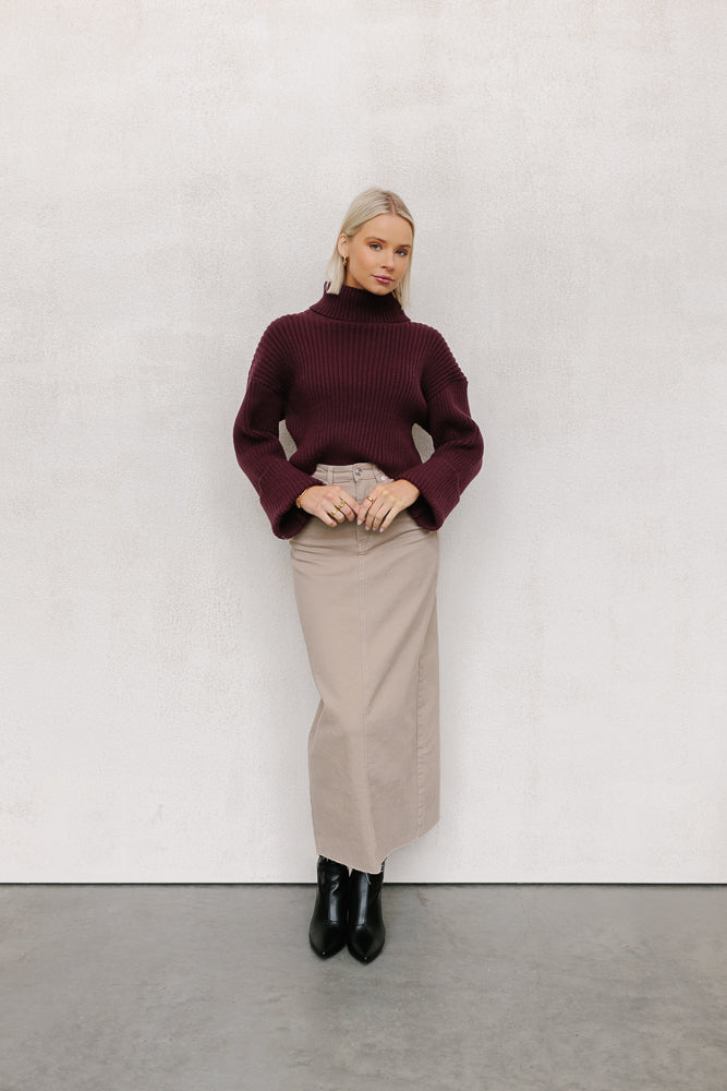 Oksana Knit Jumper - Plum
