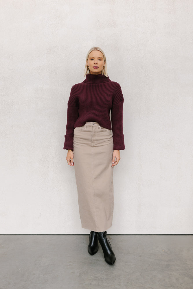 Oksana Knit Jumper - Plum