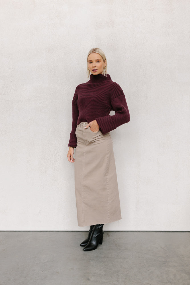 Oksana Knit Jumper - Plum