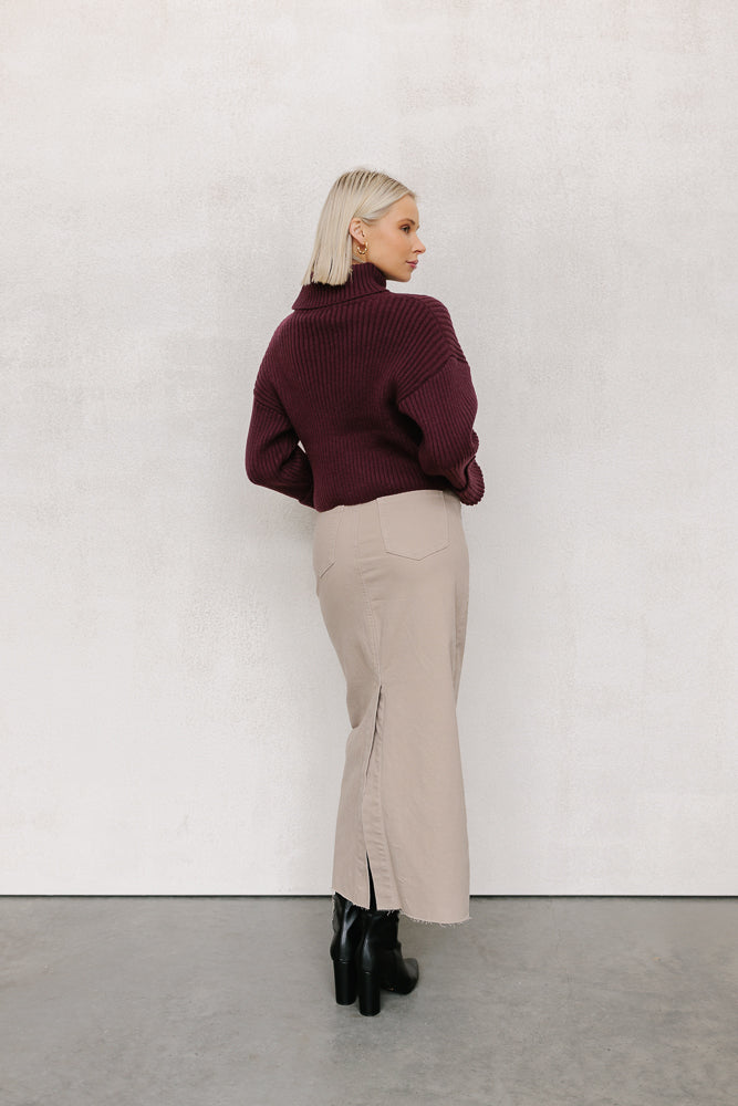 Oksana Knit Jumper - Plum