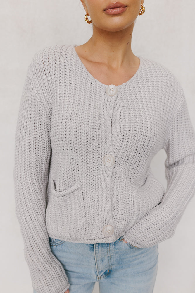 Liam Knit Ice Grey