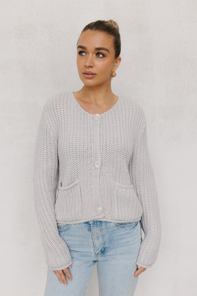 Liam Knit Ice Grey
