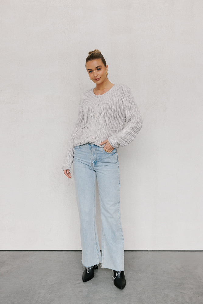 Liam Knit Ice Grey