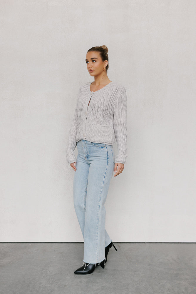 Liam Knit Ice Grey
