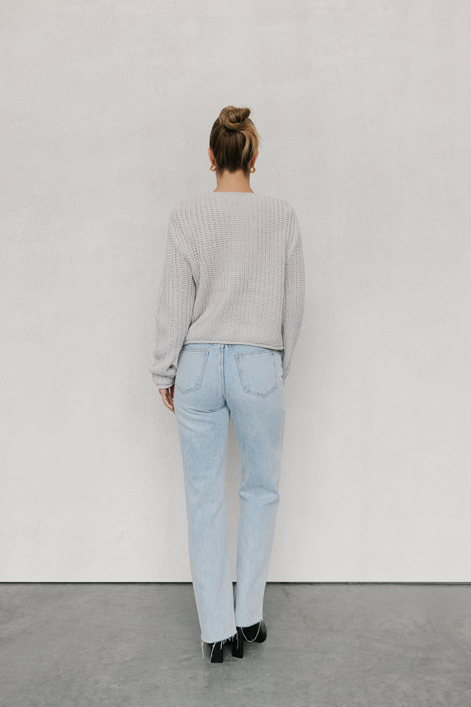 Liam Knit Ice Grey