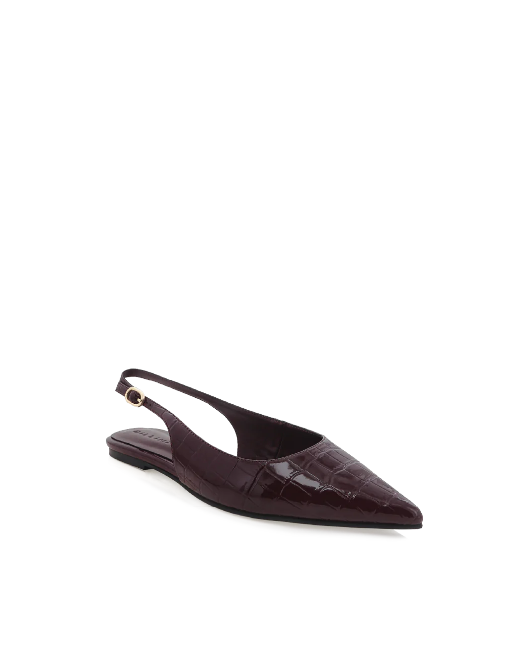 Henna Flats - Dark Chocolate Patent Croc