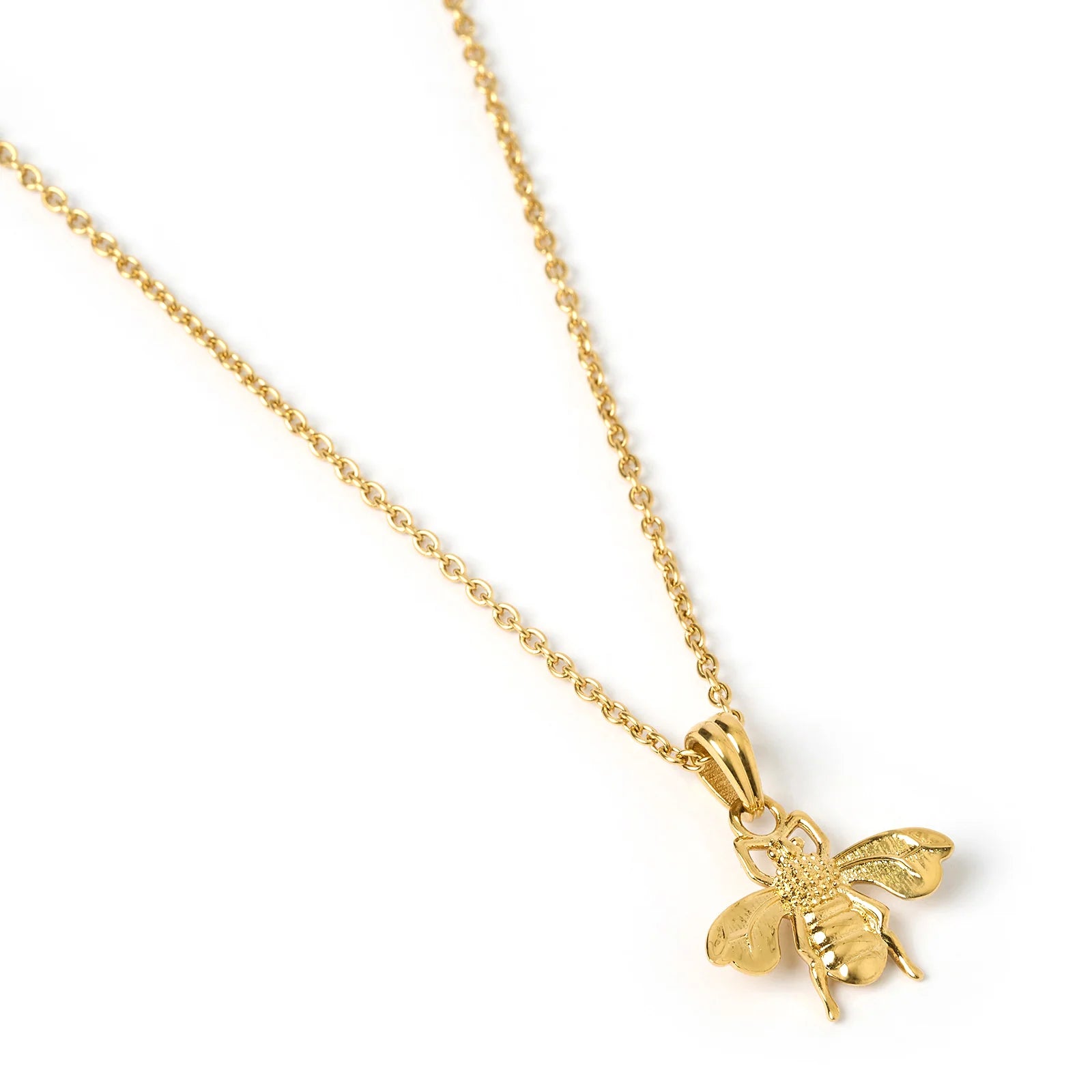 Honey Bee Necklace Gold