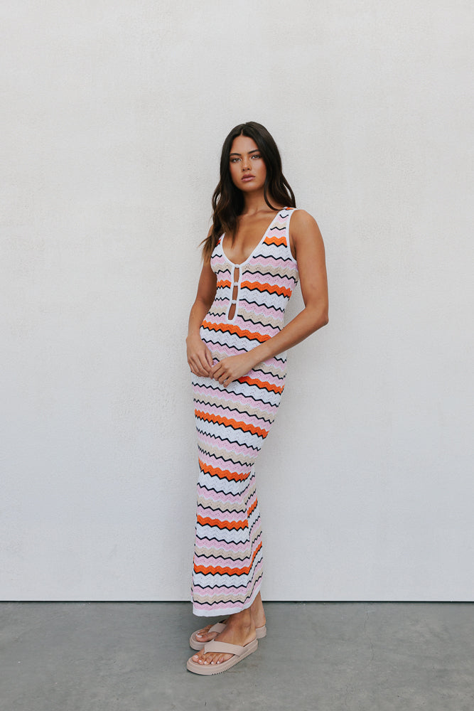 Herbie Midi Dress Summer Stripe
