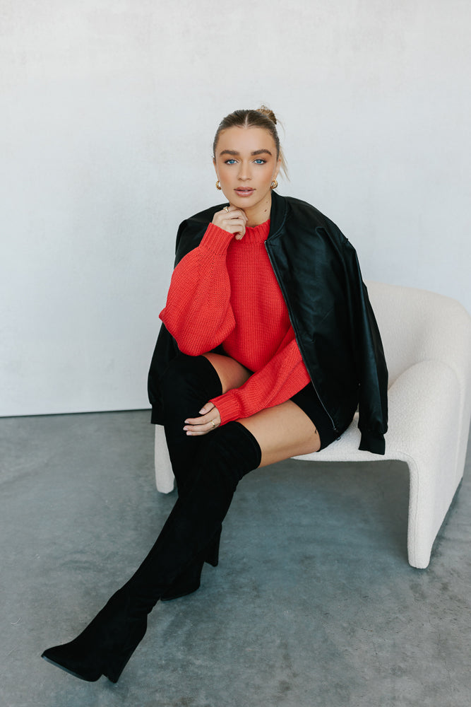 Matteo Knit Jumper - Red