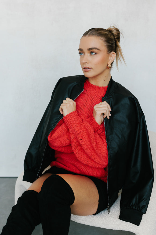 Matteo Knit Jumper - Red