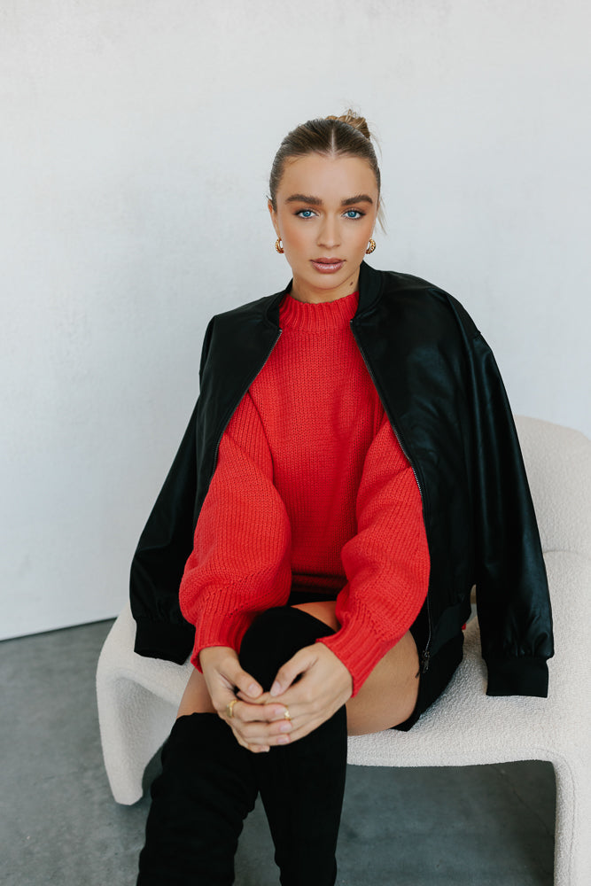 Matteo Knit Jumper - Red