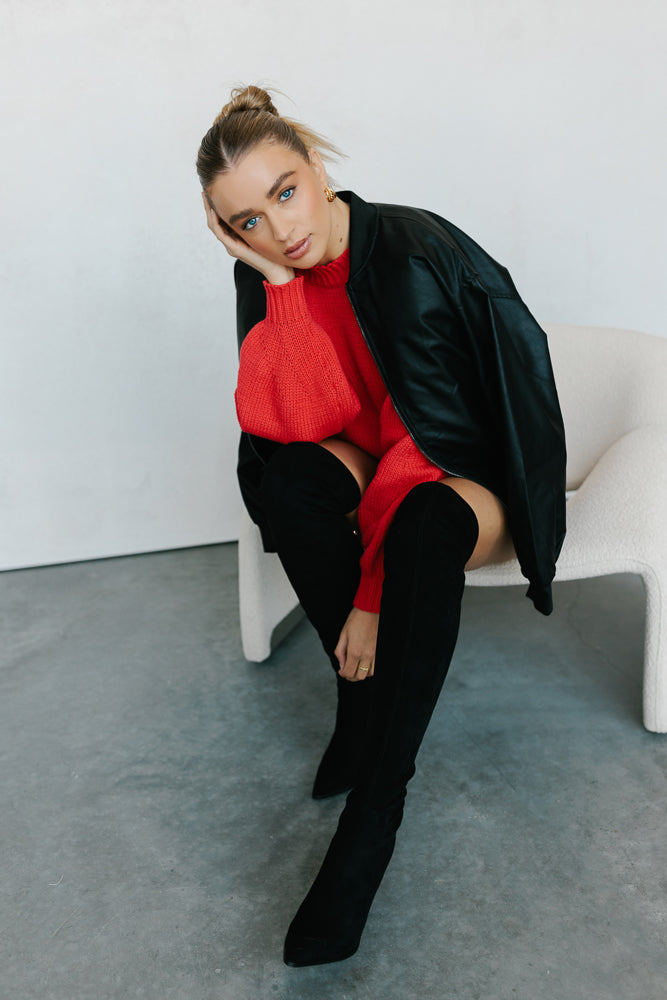 Matteo Knit Jumper - Red
