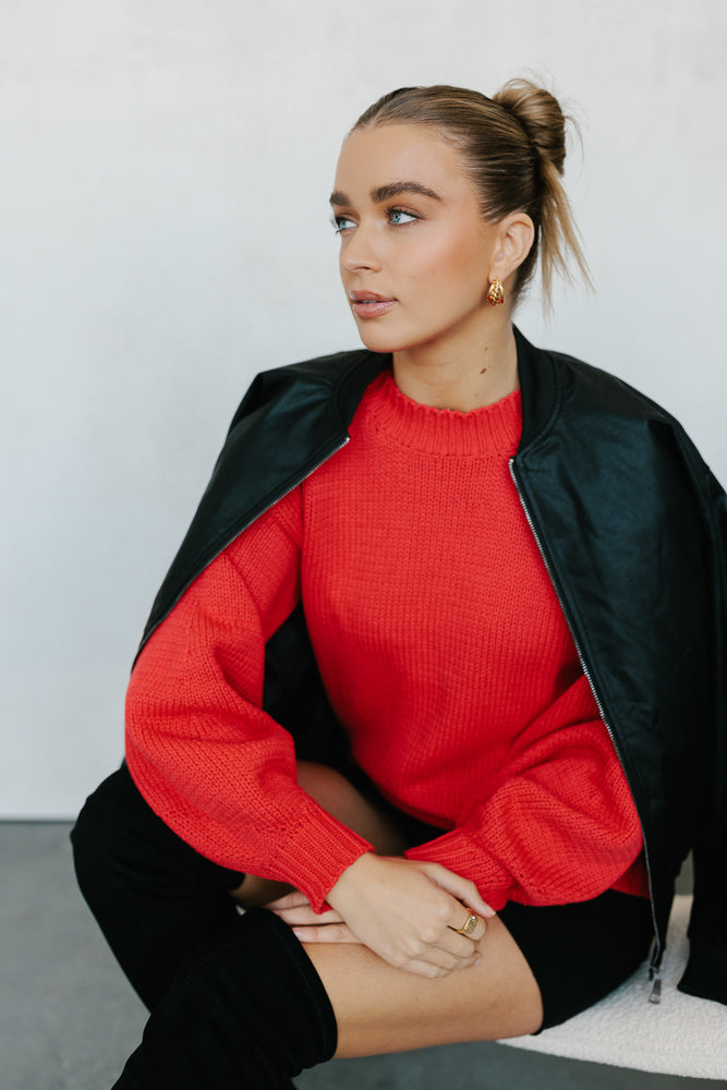 Matteo Knit Jumper - Red