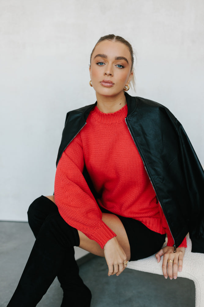 Matteo Knit Jumper - Red