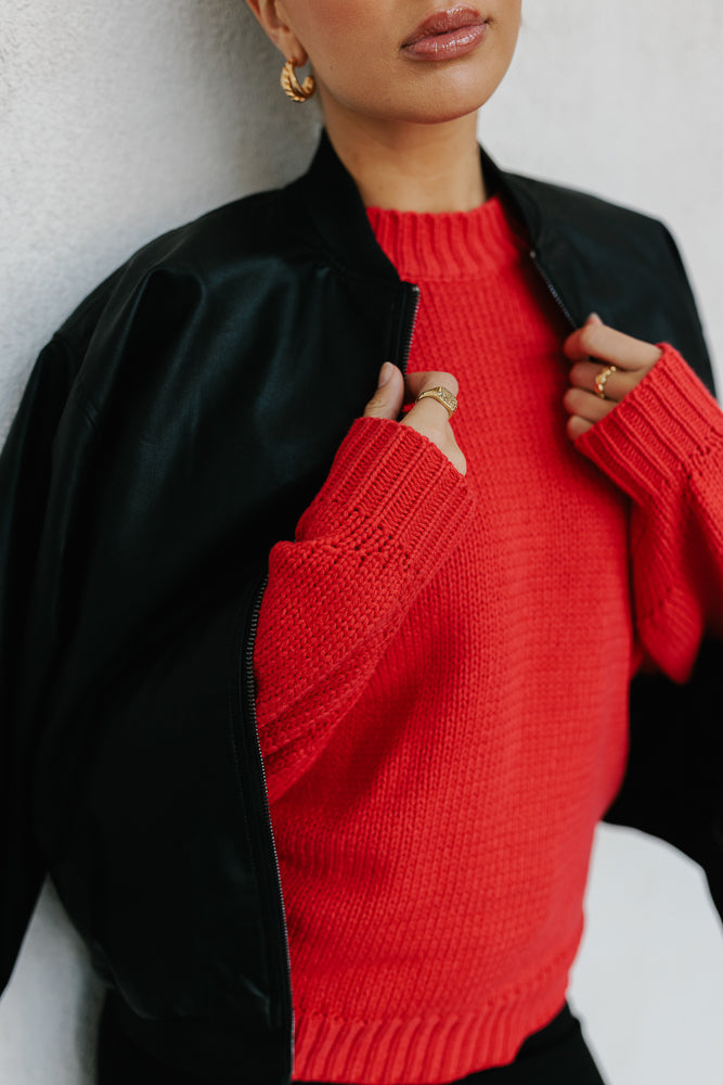 Matteo Knit Jumper - Red