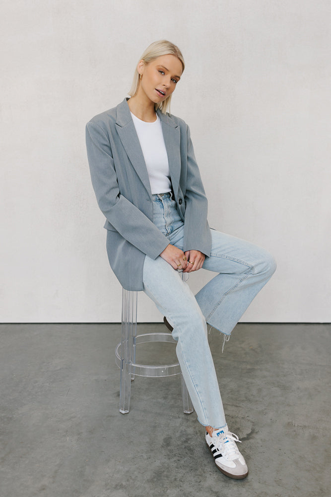 Ryder Boyfriend Blazer - Grey