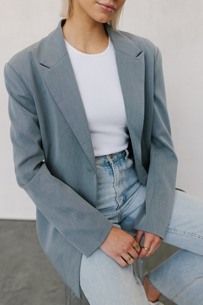 Ryder Boyfriend Blazer - Grey