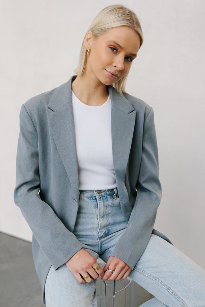 Ryder Boyfriend Blazer - Grey